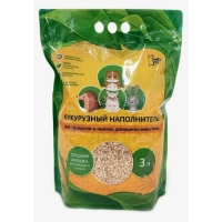 Золотой кот Наполнитель для грызунов и мелких животных кукурузный 3 л
